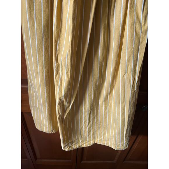 The Great Women's Striped Laurel Midi Dress Sleeveless Yellow/White Size 3 (L) - Picture 4 of 16